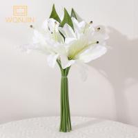 WQNJIN 11 Cabezas De Lirio Blanco Artificiales Para Boda Fiesta Decoración De Hogar Regalo Bouquet Decoración De Habitaciones DIY - details 8