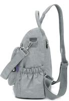 Mochipa Mujer Casual Bolso Mochila Antirobo Impermeable Nylon Mochipa Escuela Multifunctional Gran Capacidad Bolso Bandolera de Viaje, Gris - details 1