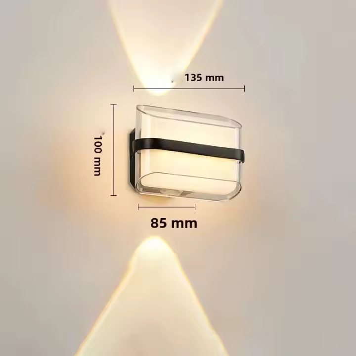 Lámpara De Pared Exterior Impermeable IP65 Moderna Para Jardín Y Pasillo Interiores Luz LED Duradera Instalación Sencilla - 1