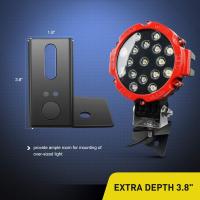 2PCS Soportes De Montaje Para Faros De Niebla LED Y Luz De Trabajo En Pilares a Del Parabrisas Para Jeep Wrangler 2007-2017 Accesorios Universales De Coche Material ABS Negro - details 6