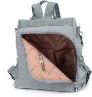 Mochila Mujer Casual Bolso Mochila Antirrobo Impermeable Nylon Mochila Escuela Multifuncional Gran Capacidad Bolso Bandolera Mochila de Viaje, Gris - details 0