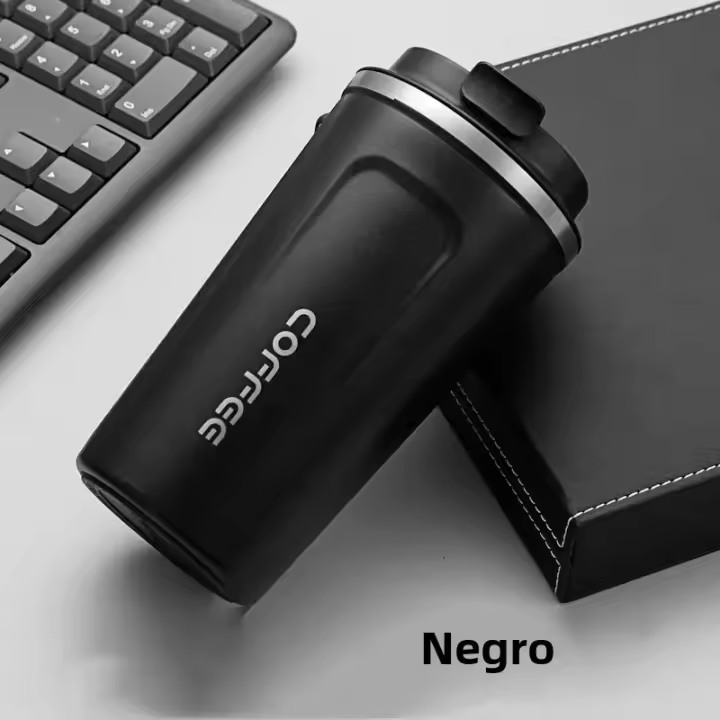 Taza Térmica De Acero Inoxidable 380/510ml Para Viaje Y Oficina Termo Antigoteo Con Capacidad Grande Y Estilo De Negocios - 1