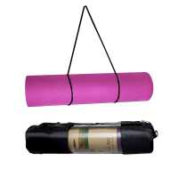 Ociodual Esterilla Yoga antideslizante con Correa de hombro y Bolsa de Transporte, Pilates, Fitness, Yoga mat, TPE Ecológico + Algodón, Colchoneta gimnasia, Rosa/Rosa Claro, 183cm X61cm X6mm - details 5