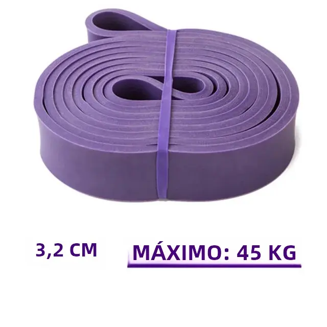 Banda De Resistencia De Látex Fuerte Elástica Para Ejercicios De Fuerza Y Pilates Equipo De Gimnasio Y Fitness Para Entrenamiento Completo De Brazos Y Piernas Unisex - 1