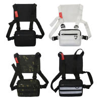 Bolsa De Pecho Multifuncional Para Hombres Y Mujeres En Tela Oxford Estilo Hip-Hop Callejero Con Cierre De Cremallera - details 0