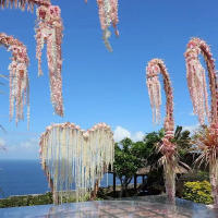 Garland De Flores Artificiales De Wisteria 20Pcs Valla De Hierba Falsa De Seda Para Decoración De Hogar Jardín Y Boda - details 3
