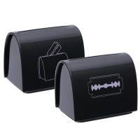 Estuche De Almacenamiento Seguro Para Cuchillas De Afeitar Metálico Uso Masculino Tamaño 6.3*4.5*5.3CM Para Cuidado Personal - details 2
