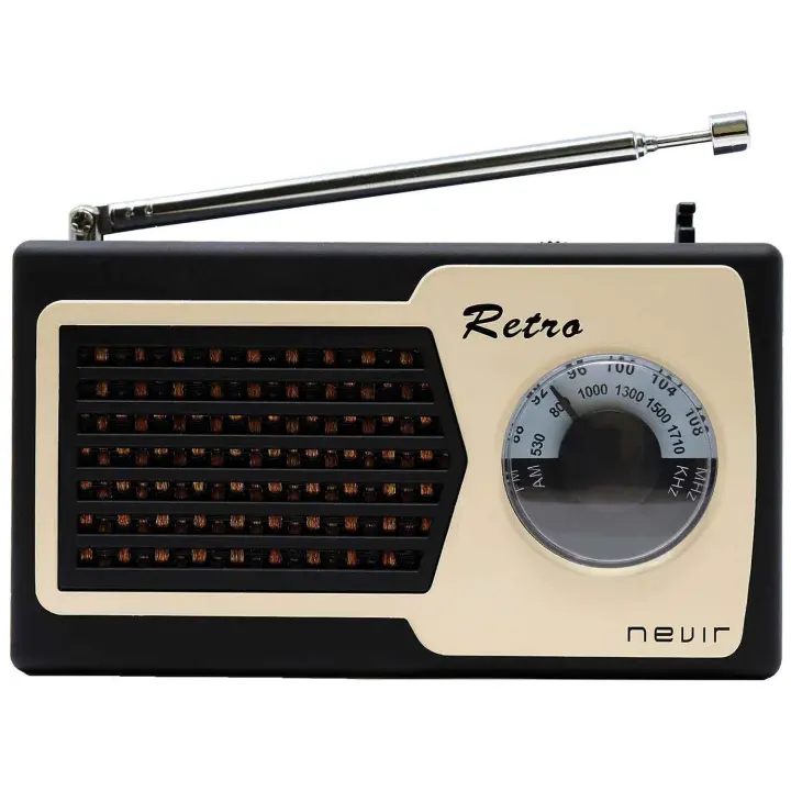 Nevir NVR-200 Negra Radio AM-FM Portátil con Antena Telescópica - 1