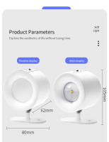 Luz De Pared LED Magnética Mini Doble Cabeza Negra/Blanca Con Control Remoto Iluminación Ambiente Dormitorio Emergencia Contemporánea Para Cocina Comedor Estudio Baño - details 15