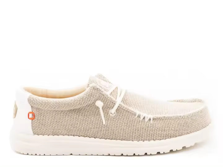 Zapato Nautico Hombre Hey Dude Wally Braided 40003 Blanco - 1
