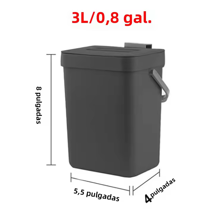 Pequeño Cenicero De Plástico Con Tapa Para Cocina Y Baño Recipiente De Basura Ecológico Montable Sobre El Fregadero Para Desperdicios Alimentarios - 1