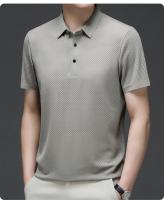 Camiseta De Polo Corta Para Hombre Verano Motocicleta Seda Helada Transpirable Moda Negocios Marca Ropa Sin Capucha Material Poliéster Y Algodón - details 35