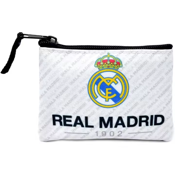 Monedero Real Madrid Hala Rectangular Blanco 9x12x1 Cm - 1