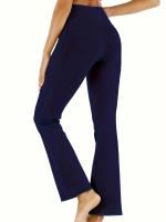 Leggings De Yoga Para Mujer Cintura Alta Levanta Glúteos Estilo Flare Duraderos Elásticos Con Bolsillos Adecuados Para Todas Las Estaciones - details 17