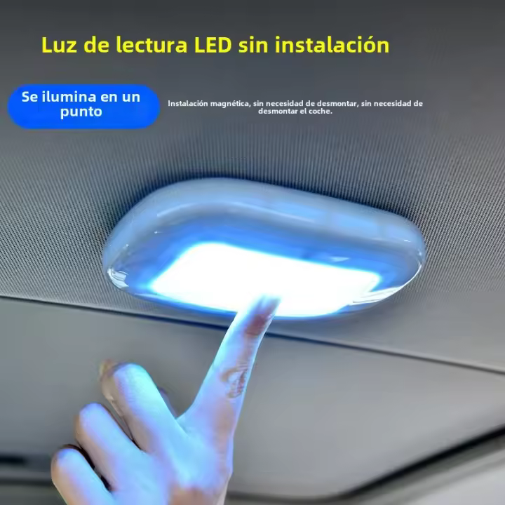 Luz De Techo Para Coche 10 LED Luz De Lectura Nocturna Con Carga USB Lámpara Magnética De Maletero Luz Decorativa De Interior LED Para Coche - 1