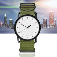 Reloj De Pulsera Analógico De Cuarzo Para Parejas Moda Nylon Correa Redonda Casual Sin Resistencia Al Agua Material De Aluminio - details 5