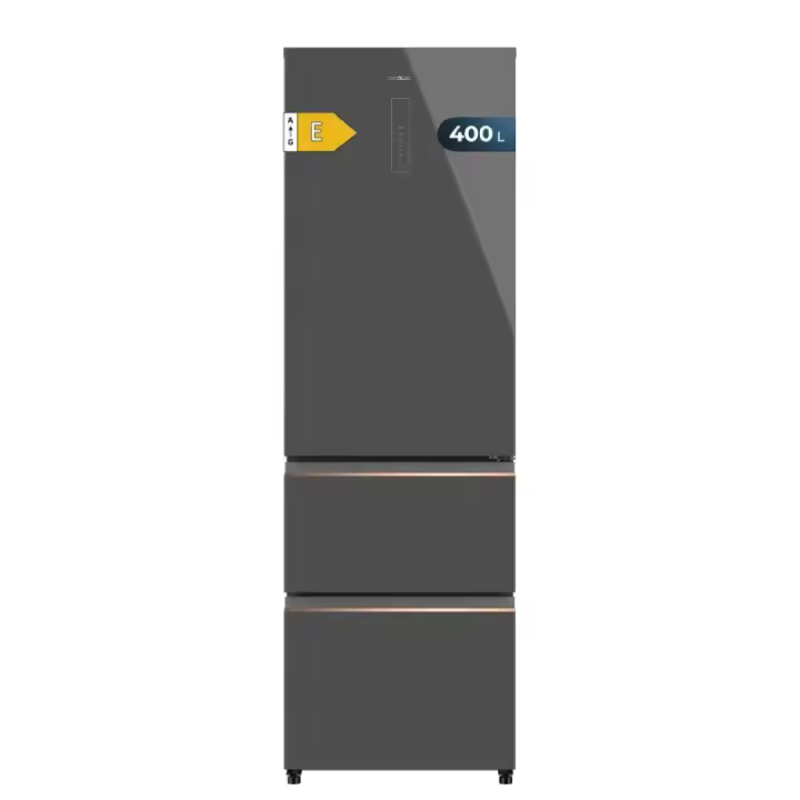 Cecotec Frigorífico puerta francesa Bolero CoolMarket Combi FD 400 Grey Glass E - 1