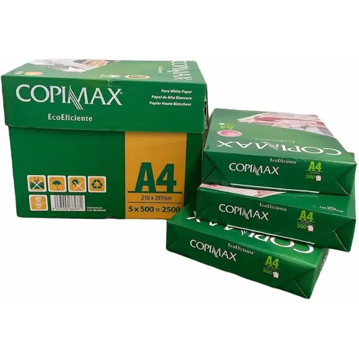CopiMax A4 2500 Sheets - Eco-Efficient - (Laser, Copy, Fax and Inkjet) White Paper 5paques*500hojas - 1