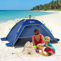 Outsunny Tienda de Playa Plegable Carpa de Playa Pop-up para 1-2 Personas con 2 Puerta 2 Ventanas y Bolsa de Transporte para Parque Camping 220x173x120 cm - details 7