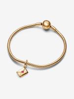 Pandora - Charm Colgante con sobre y Carta de Amor-Baño de Oro de 14K - details 1