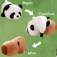 Juguete De Peluche Transformable De Panda Y Caimán Suave Compañero De Sueño Cómodo Decoración Divertida Para El Hogar Regalo Para Niños - details 2