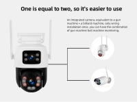 Cámara De Seguridad FUERS 6MP WiFi Exterior Con Lente Dual Monitoreo CCTV IP Onvif iCSEE Pantalla Doble Negro Resistente Al Agua IP66 - details 5