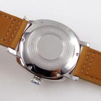 Reloj Automático Tandorio 42mm NH35A 20bar Dial Negro Calífornia Cristal De Zafiro Corona Ajustable Cuarzo Polido Cuero Negro - details 6