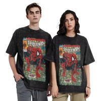 Camiseta Retro De Comics Spider-Man Para Hombres Y Mujeres Estilo Vintage Camiseta De Superhéroe Streetwear Tejido De Algodón Cuidado Manual - details 10