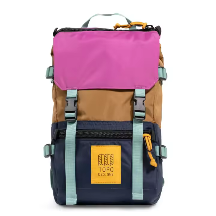 Mochila Marrón, Azul y Rosa Topo Designs Rover Pack Mini Dark Khaki Navy - 1