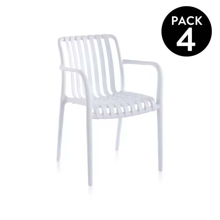 Duehome - Pack 4 sillas de exterior Jamie Arm - 1