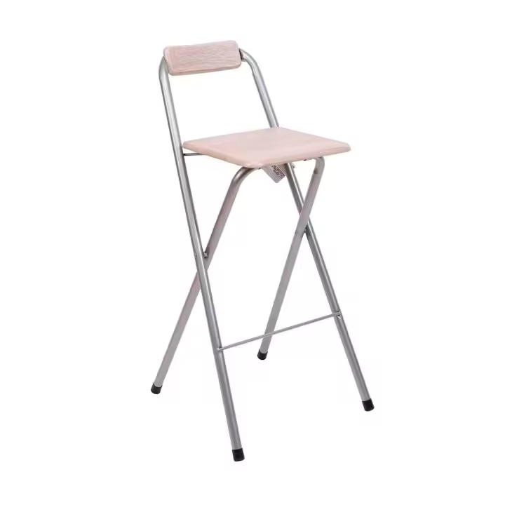 Taburete Plegable con Respaldo - The Secret Home - Cómodo y Resistente - Diseño Moderno - 1