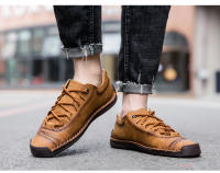 Zapatos Casuales Para Hombre En Cuero Mocasines De Alta Calidad Confortables Y Transpirables De Punta Redonda Antideslizantes Para Exterior Y Interior - details 14