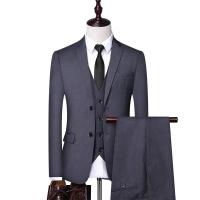 Traje Formal Para Hombre S-9XL Chaqueta + Chaleco + Pantalones Estilo Británico Casual Exterior Moda Boda Slim-fit Conjunto Completo - details 3
