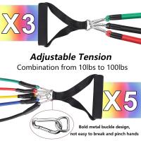 Set De 11 Piezas Bandas De Resistencia Para Ejercicio Portátil Equipo De Fitness Con Correa De Tobillo Expansor De Pecho Banda Elástica De Entrenamiento De Músculos Diferentes - details 6