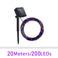 Luces De Halloween LED Solares Para Jardín 1000LED 100M Lámpara Solar Para Decoración De Árbol De Navidad Luz Morada Naranja - details 0
