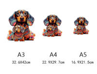 Rompecabezas De Madera 3D En Forma Irregular Con Diseño De Perro Juguetes Educativos A3 A4 A5 Para Adolescentes Y Adultos Regalo De Festivales - details 5