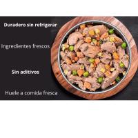 Comida Cocinada de Carne para Perros, 70% Carne de Vacuno con Batatas, Verduras Frescas y Fruta - 6 Unidades x 400 gr - ANIMALUJOS - details 0
