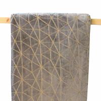 Manta Decorativa Doble 220x240 cm Gris Oscuro con Estampado Dorado – Alo Home | Elegancia y Confort - details 2