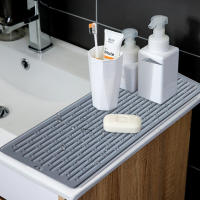 Alfombrilla De Secado De Platos De Silicona 41x15cm Grande Para Encimera Alfombrilla De Drenaje Para Platos Y Trivet De Silicona Moderno Y Ecológico - details 8