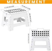 Taburete de Escalera plegable de 23 cm de alto con capacidad de Carga (Blanco, 1Paquete) - details 0