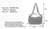 Bolso De Hombro Para Mujer 2024 Nueva Con Diamantes Y Rhinestones Bolso De Mano Brillante Bolso Cruzado De Moda Con Cierre De Cremallera - details 0