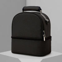 Bolso De Mano Para Mamá Grande Capacidad Doble Capa Aislada Color Sólido Estilo De Viaje Y Picnic Bolsa De Alimentos Portátil Para Bebé - details 2