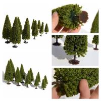 10PCS Árboles De Pino Para Modelo De Construcción Mesa De Arena Material De Modelado Pinus Landscape Christmas Tree Tower - details 0