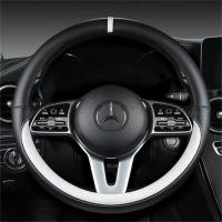 Cubierta De Volante Universal De Cuero Completo Tamaño 37-38cm Transpirable Antideslizante Accesorios De Decoración Para Coche - details 0