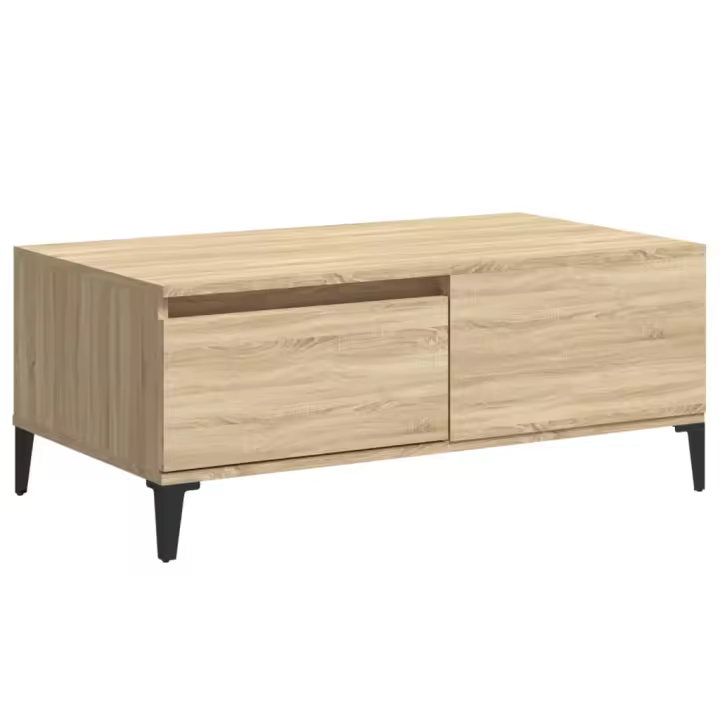 Mesa de Centro Madera contrachapada Roble Sonoma 90x50x36,5 cm - 1