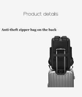 Mochila De Viaje Para Hombres Con Gran Capacidad 50L Mochila De Negocios Con Portátil De 17 Pulgadas Mochila De Senderismo Con Bolsa Para Zapatos - details 12