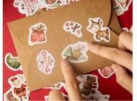Etiquetas Decorativas Para DIY Etori Life 'Feliz Navidad' Pack De 46 Piezas Estuche De Papel Para Decoración De Estaciónario Álbum Diario Taza Notebook Teléfono Móvil Juguetes Scrapbook - details 3