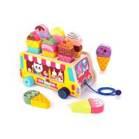 Nenitus Juguete Montessori 1 2 3 años, Camión Remolque de Helados para Niños de Madera, Juguete Educativo, Regalo niños pequeños y bebés. - details 0