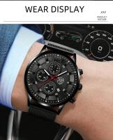 Reloj De Cuarzo Para Hombre DEYROS Minimalista De Moda Banda De Acero Inoxidable Malla Reloj Hombre Casual Negocio - details 7