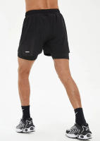 Shorts De Entrenamiento Para Hombre 2 En 1 Con Bolsillos Sudadera Secado Rápido Transpirable Para Correr Maratón Y Fitness - details 9
